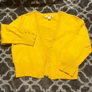 JohnPaulRichard, Buttoned Cardigan, Yellow, Size M